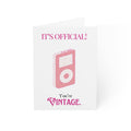 Vintage Birthday Greeting Card – “It’s Official! You’re Vintage” Retro iPod Design