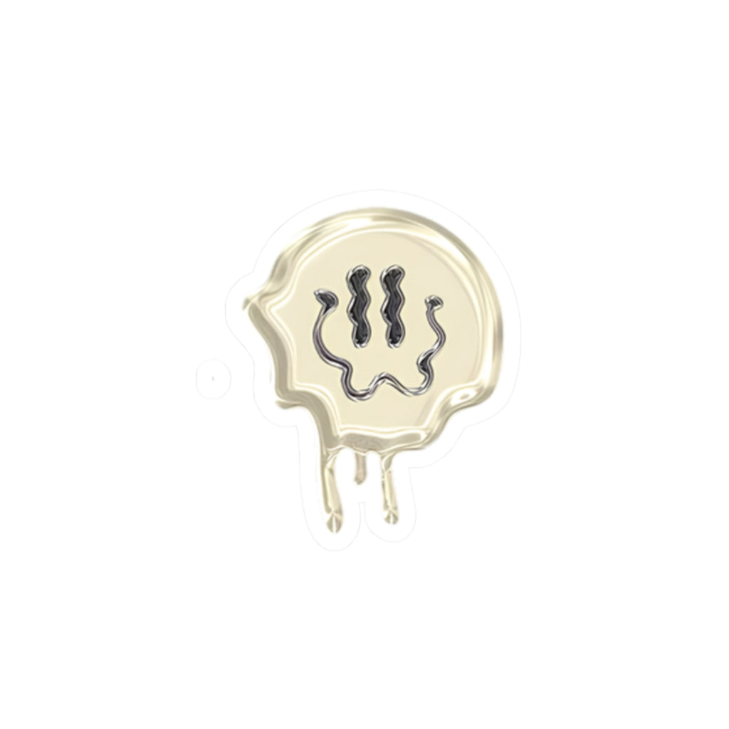 Drip Smiley Face Kiss-Cut Sticker | Drippy Emoticon Decal