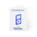 It's Official! You’re Vintage. Birthday Greeting Card — Retro iPod 1/10/30/50-Pack