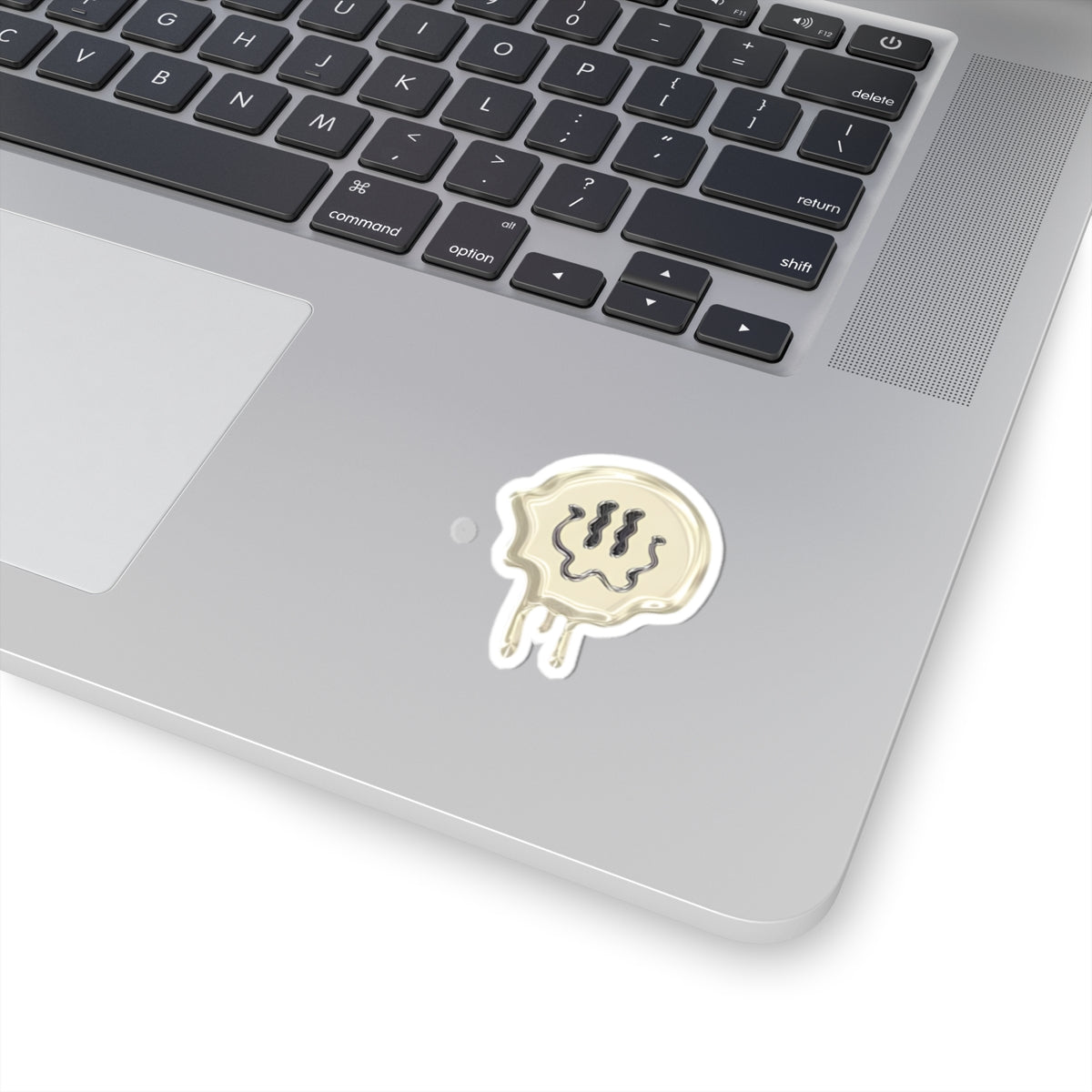 Drip Smiley Face Kiss-Cut Sticker | Drippy Emoticon Decal