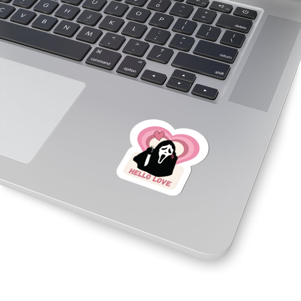Hello Love Scream Mask sticker | Kiss-Cut Sticker