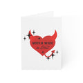 Match Made in Hell Greeting Card — Funny Devil Heart Valentine Galentine Card