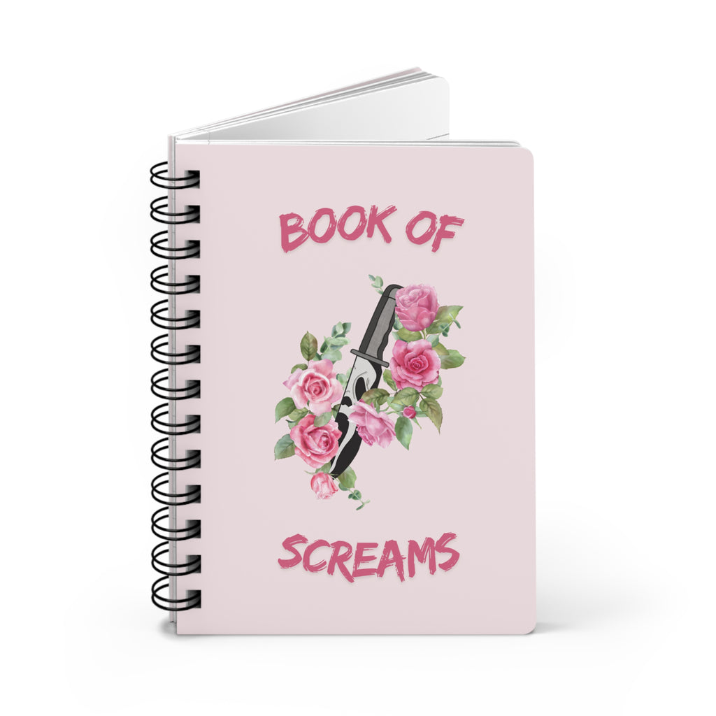 Book of Screams Spiral Journal | Ghost-Face Floral Dagger Notebook
