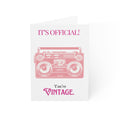 Vintage Boombox Birthday Greeting Card - "It's Official! You're Vintage."