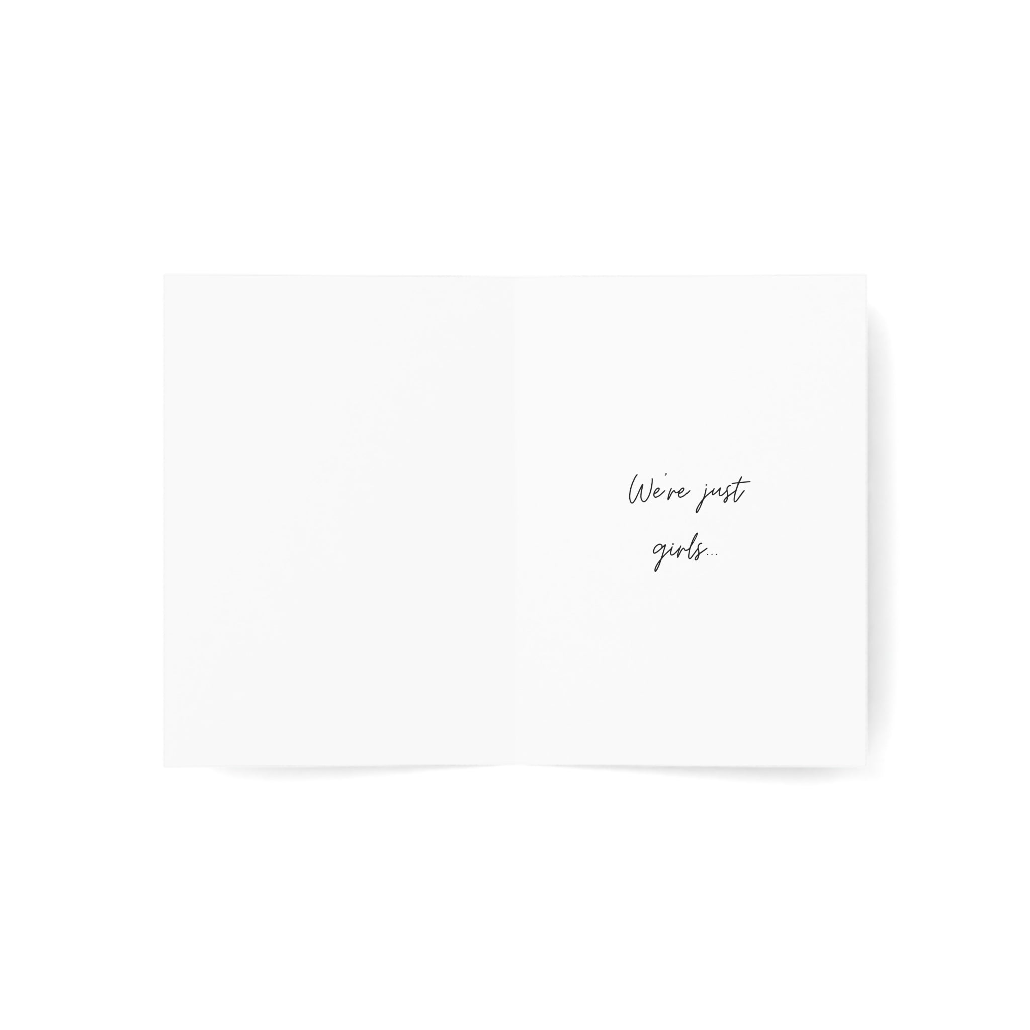 Greeting Card — "Single / Taken / For the Girls" Lip Print Bachelorette & Galentine’s Party Card (Pack of 1, 10, 30, 50)